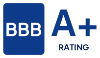 BBB Accredited Business A+ rating badge for plumbing services